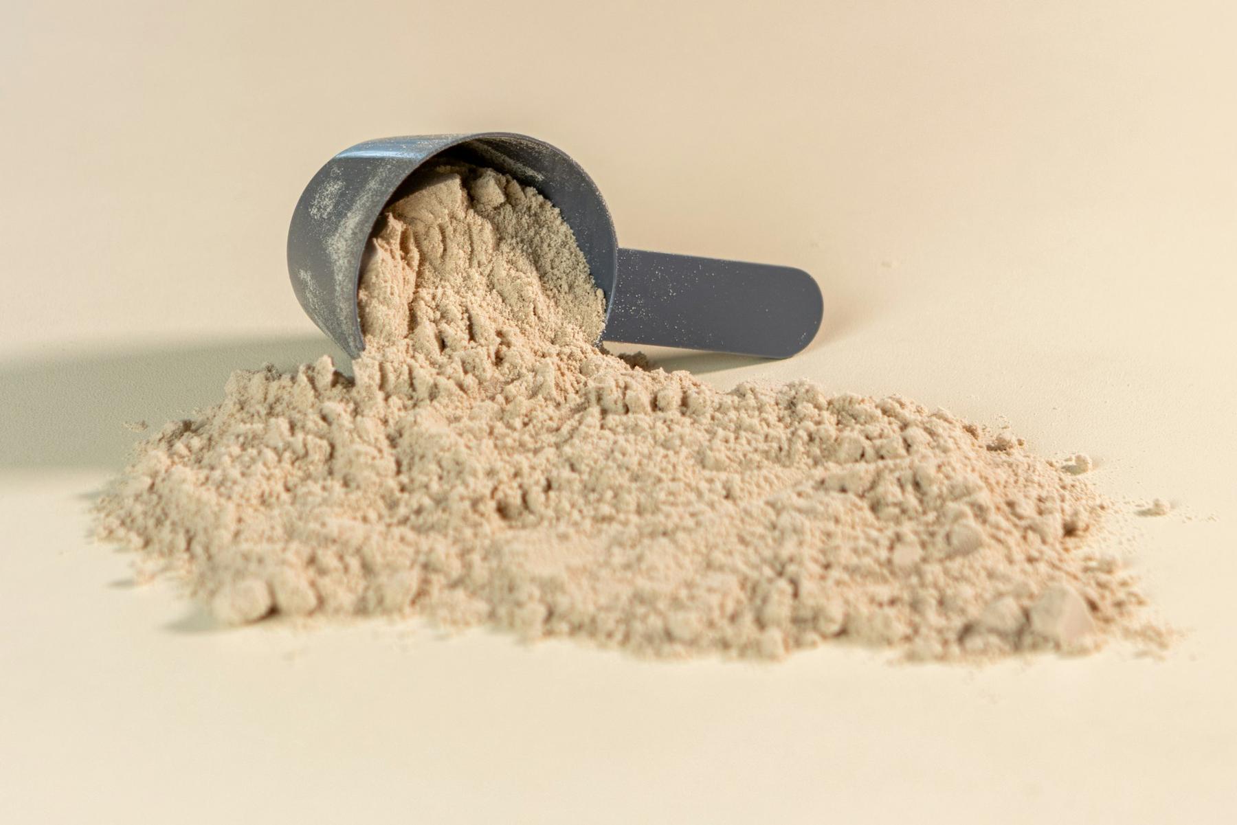 Scoop of protein powder